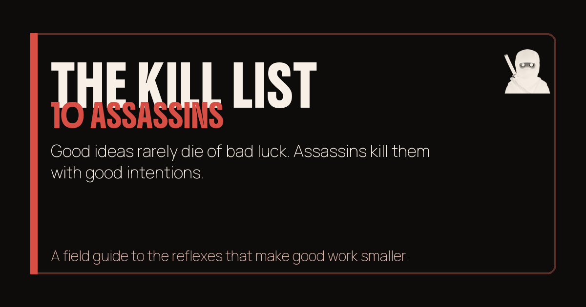 The Kill List - 10 Assassins